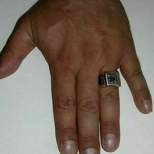 Ασημένιο δαχτυλίδι...,. - ασήμι, επιχρυσωμένα, σταθερά, μεγάλα - 5