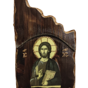 Ντεκουπάζ σε ξύλο, χειροποίητο, εικόνα Ιησούς Χριστός - πίνακες & κάδρα, εικόνες αγίων