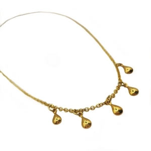 Silver collection : Drops necklace , κολιέ από ασήμι 925 - charms, επιχρυσωμένα, ασήμι 925, δάκρυ, κοντά - 2