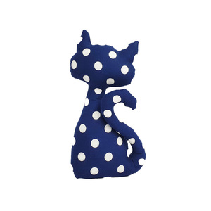 Μαξιλάρι διακοσμητικό γάτα μπλε πουά - μαξιλάρια, ζωάκια