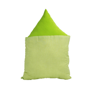 Μαξιλάρι διακοσμητικό σπιτάκι πράσινο καρό - μαξιλάρια - 2