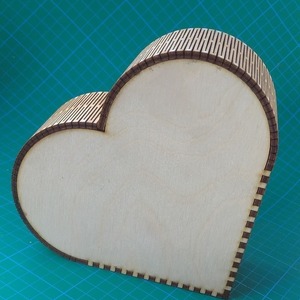 Ξύλινο κουτί καρδιά - υλικά κατασκευών - 3