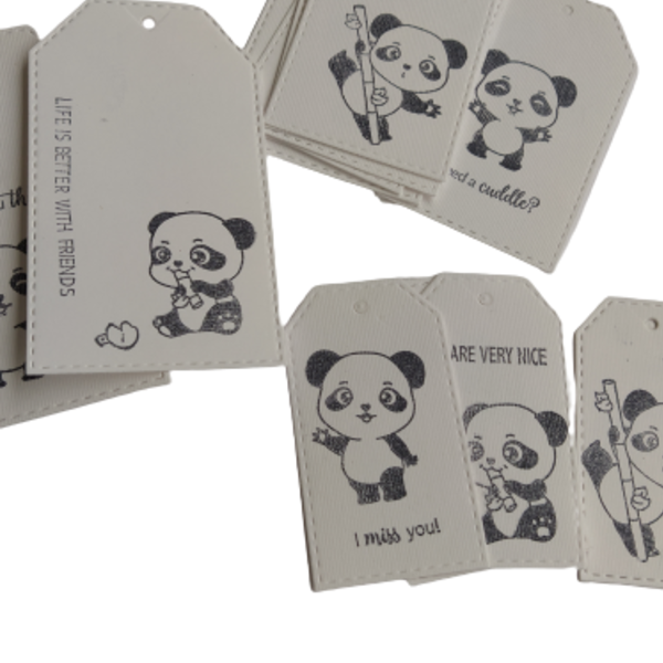 30 Καρτελάκια δώρων με θέμα panda σε 3 μεγέθη - γενική χρήση, καρτελάκια