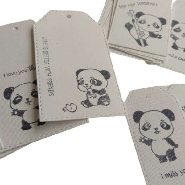 30 Καρτελάκια δώρων με θέμα panda σε 3 μεγέθη - γενική χρήση, καρτελάκια - 3