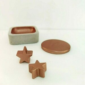 Σετ μαγνητάκια //hoshi magnets copper - design, αστέρι, τσιμέντο, σκυρόδεμα, μαγνητάκια - 4