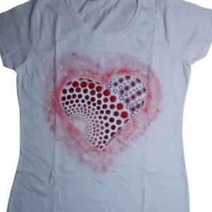 FLASH HEART-γυναικεια μπλούζα ζωγραφισμένη με το χέρι - σε αγαπώ, δώρα αγίου βαλεντίνου