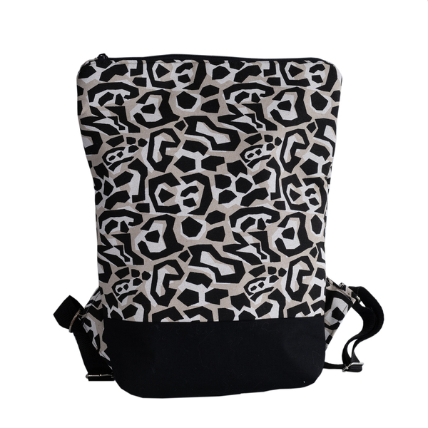 Τσάντα, σακίδιο πλάτης με animal print - ύφασμα, animal print, πλάτης, all day, πάνινες τσάντες