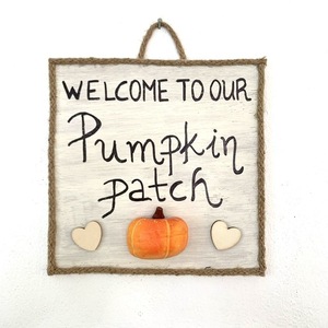 Welcome to our pumpkin patch - vintage, πίνακες & κάδρα, φθινόπωρο