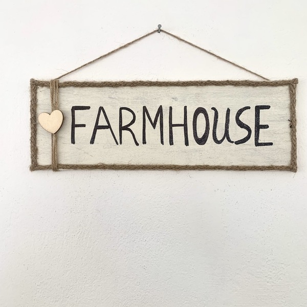FARMHOUSE sign - vintage, πίνακες & κάδρα