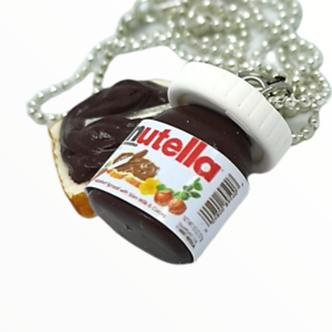 Kολιέ Nutella, χειροποίητα κοσμήματα πολυμερικού πηλού Mimitopia - πηλός, χειροποίητα, παγωτό, μινιατούρες φιγούρες - 3