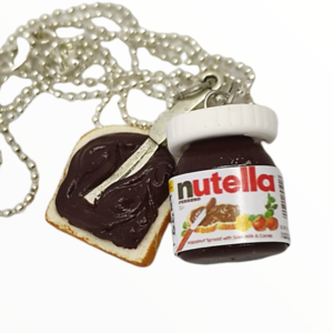 Kολιέ Nutella, χειροποίητα κοσμήματα πολυμερικού πηλού Mimitopia - πηλός, χειροποίητα, παγωτό, μινιατούρες φιγούρες - 4