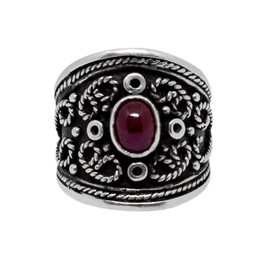 Ασημένιο δαχτυλίδι με μαύρα ζιργκόν και οβάλ καρνεόλη - ασήμι, vintage, σταθερά