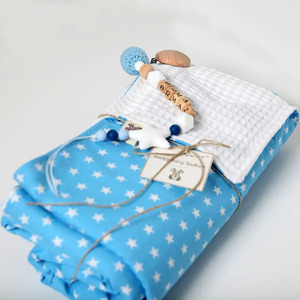 Σιελ σετ δώρου για νεογέννητο αγοράκι - αγόρι, χειροποίητα, κουβέρτες - 4