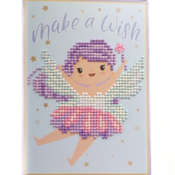 Ευχετήρια κάρτα με " Διαμαντάκια" -"Make a Wish",12.6x17,7εκ - γενική χρήση, για παιδιά