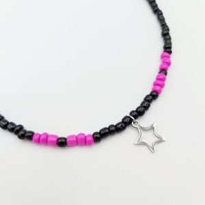 Κολιέ με ατσάλινο Αστεράκι και seed beads. - αστέρι, τσόκερ, κοντά, ατσάλι, boho - 5