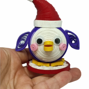 Πιγκουίνος με την τεχνική Quilling - δώρο, χριστουγεννιάτικο, διακοσμητικά - 2