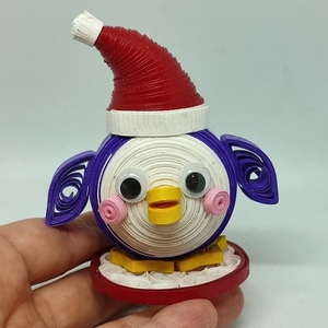 Πιγκουίνος με την τεχνική Quilling - δώρο, χριστουγεννιάτικο, διακοσμητικά - 5