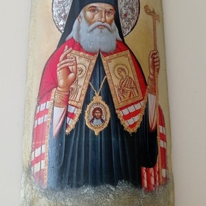 Εικόνα Αγίου Λουκά σε κεραμίδι - πίνακες & κάδρα, εικόνες αγίων - 2