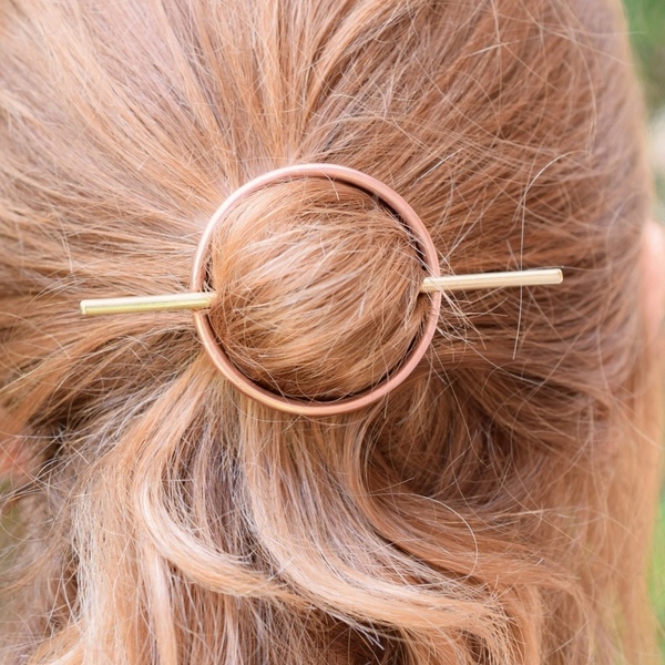 Hair Barrette χαλκός με ορείχαλκο - hair clips - 2