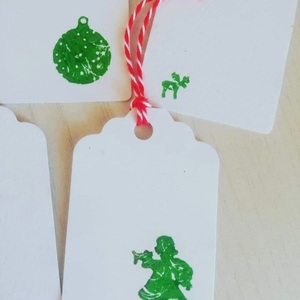Christmas tags - χιονονιφάδα, merry christmas, ευχετήριες κάρτες - 2