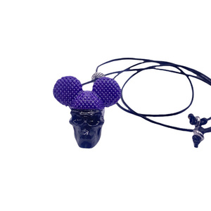 Skull Mouse ανδρικο κολιε Purple Edition - κολιέ, μακριά, δώρα για άντρες, δώρο για αδερφό