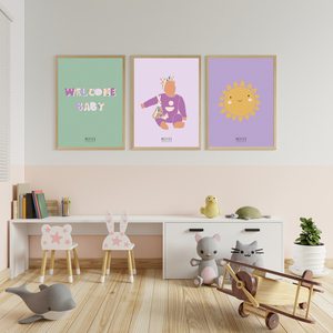 αφίσα για βρεφικό δωμάτιο σε pastel αποχρώσεις | 50x70cm χωρίς κάδρο - αφίσες, ζωάκια - 4