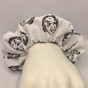 Υφασμάτινο λαστιχάκι scrunchie Albert Einstein - ύφασμα, βαμβάκι, κορίτσι, λαστιχάκια μαλλιών - 4