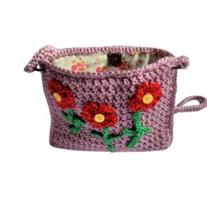 Παιδική χιαστί πλεκτή τσάντα - κορίτσι, crochet, πλεκτή, για παιδιά, τσαντάκια - 2