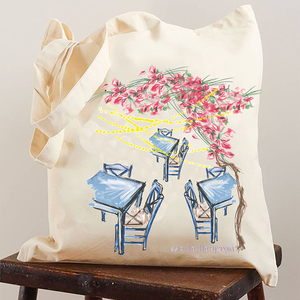 "Βουκαμβίλια, τσάντα για τα πανηγύρια" | Υφασμάτινη τσάντα, 100% cotton. - ώμου, all day - 3