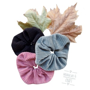 3 medium scrunchies Λαστιχάκια μαλλιών 2 - βελούδο, για τα μαλλιά, λαστιχάκια μαλλιών - 2