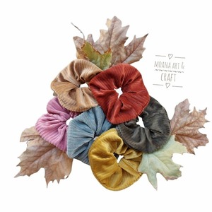 3 medium scrunchies Λαστιχάκια μαλλιών 1 - βελούδο, για τα μαλλιά, λαστιχάκια μαλλιών - 3