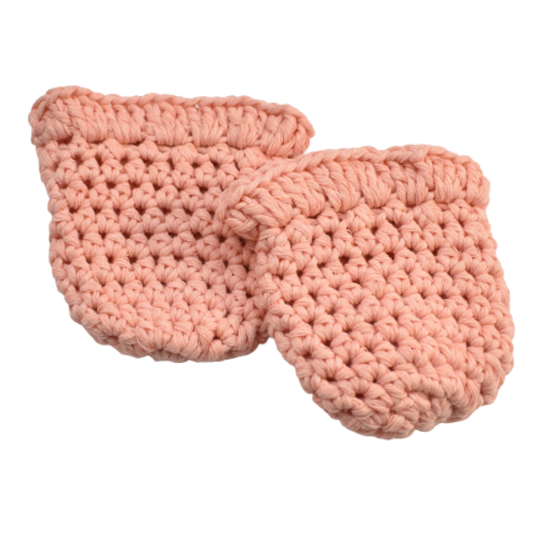 Πλεκτά γάντια για νεογέννητο σομον 0-3 μηνών (100% βαμβακερό) - βαμβάκι, κορίτσι, 0-3 μηνών, δώρα για μωρά