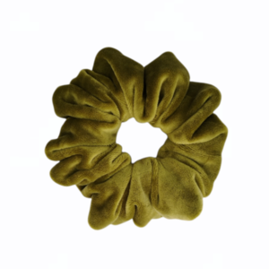 Olive Soft velvet scrunchies- FK Xlarge Scrunchie - λαστιχάκια μαλλιών