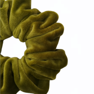 Olive Soft velvet scrunchies- FK Xlarge Scrunchie - λαστιχάκια μαλλιών - 2