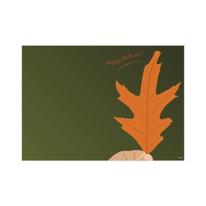 ArtPrint | Φθινοπωρινή Ευχετήρια Κάρτα | Καλό Φθινόπωρο | 12*17 ψηφιακό αρχείο - φύλλο, φθινόπωρο, κάρτα ευχών, κάρτες - 2