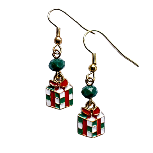 Χριστουγεννιάτικα σκουλαρίκια δώρο - μέταλλο, χριστουγεννιάτικο, κοσμήματα, χριστουγεννιάτικα δώρα
