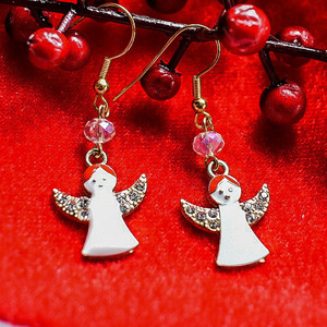 Χριστουγεννιάτικα σκουλαρίκια αγγελάκι - μέταλλο, κοσμήματα, χριστουγεννιάτικα δώρα, αγγελάκι - 2