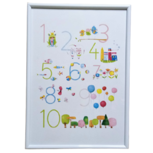 Παιδικό κάδρο διακοσμητικό- εκπαιδευτικό με αριθμούς σε πάλ χρώματα ( 22χ 31 εκ. ) - πίνακες & κάδρα, κορίτσι, αγόρι, δώρα για παιδιά, παιδικά κάδρα - 4