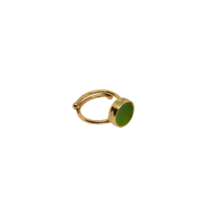 Σετ σκουλαρίκια καρφωτά με δαχτυλίδι στο χρώμα πράσινου μήλου! - επιχρυσωμένα, καρφωτά, αυξομειούμενα, σετ κοσμημάτων - 3