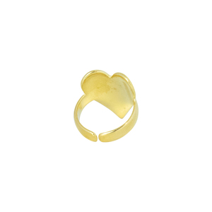 Δαχτυλίδι Φαρδύ Αυξομειούμενο "Big Heart" - επιχρυσωμένα, καρδιά, επάργυρα, boho, αυξομειούμενα - 4
