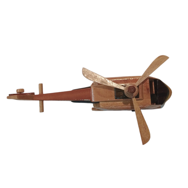 Χειροποίητο ξύλινο ελικόπτερο μεγάλο - ξύλινα παιχνίδια - 3