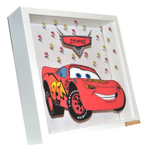 McQueen Αυτοκίνητα Φωτιστικό Καδράκι - πίνακες & κάδρα, αγόρι, αυτοκίνητα, προσωποποιημένα, παιδικά κάδρα - 2