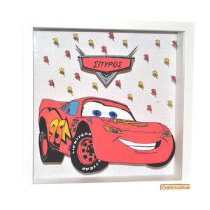 McQueen Αυτοκίνητα Φωτιστικό Καδράκι - πίνακες & κάδρα, αγόρι, αυτοκίνητα, προσωποποιημένα, παιδικά κάδρα - 3