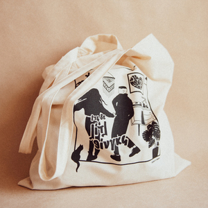 "Little things" handprinted organic cotton tote bag - ώμου, all day, χειρός, tote, πάνινες τσάντες