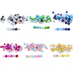 100 τμχ. μιξ χρωμάτων Μασητικές Χάντρες απο σιλικόνη/12mm/για παιδιά ηλικίας 0+ - βρεφικά, μασητικό, υλικά κοσμημάτων, κλιπ πιπίλας, υλικά κατασκευών - 4