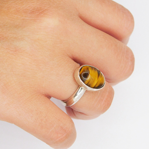 Χειροποίητο δαχτυλίδι από ασήμι 925 και ημιπολύτιμο λίθο - ημιπολύτιμες πέτρες, ασήμι 925, δάκρυ, σταθερά, μεγάλα