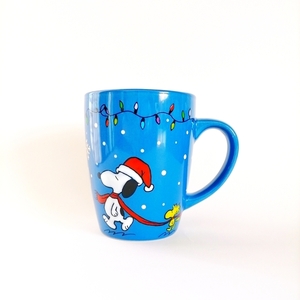 Μπλε κούπα Snoopy Christmas - πορσελάνη, χριστουγεννιάτικα δώρα, κούπες & φλυτζάνια - 4