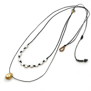 Hard Rock necklace, διπλό κολιέ με στοιχεία από ασήμι 925 - επιχρυσωμένα, ασήμι 925, minimal, κοντά, layering - 3