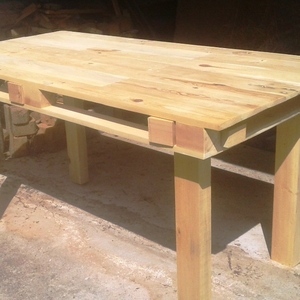 Τραπέζι μεγάλο από ξύλο παλέτας - ξύλο - 2