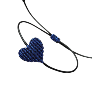 Βραχιόλι χειροποίητο μακραμέ με καρδιά σε διάφορα ιριδίζον χρώματα με μαύρο λουράκι - καρδιά, μακραμέ, κορδόνια, χεριού, αυξομειούμενα - 5